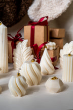 Swirl Pillar Candle- Medium