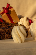 Swirl Pillar Candle- Medium