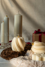 Swirl Pillar Candle- Medium